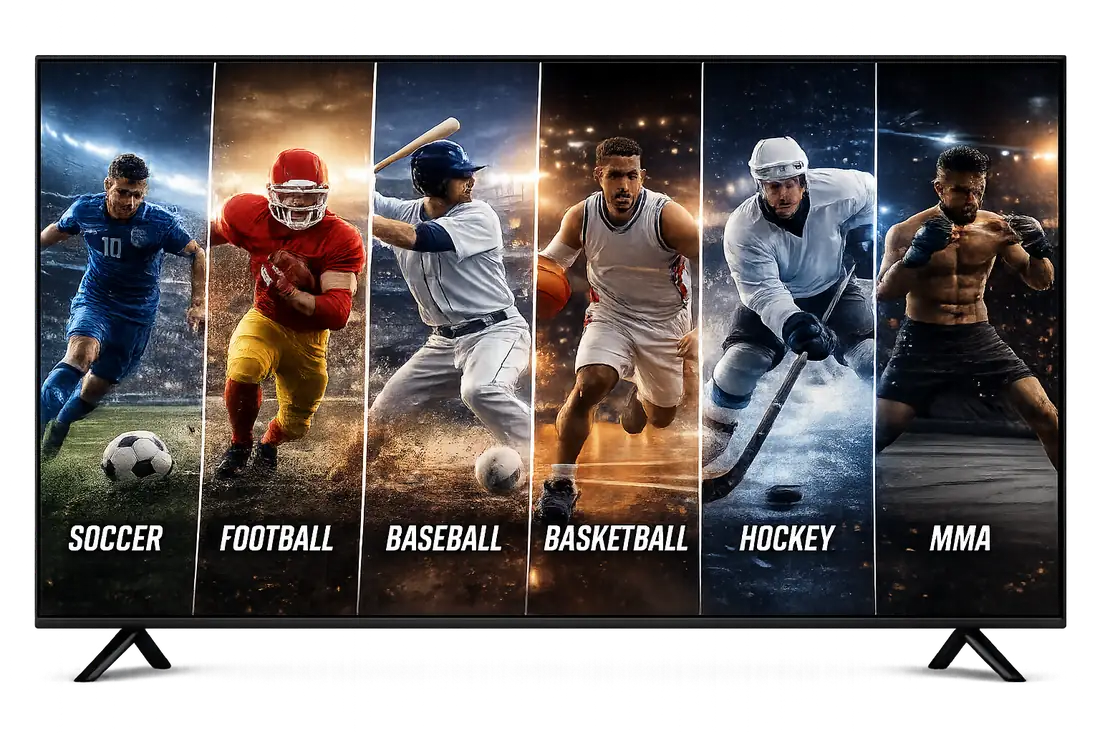 Live soccer, football, baseball, basketball, hockey, and MMA streaming in 4K on Live soccer, football, baseball, basketball, hockey, and MMA streaming in 4K on