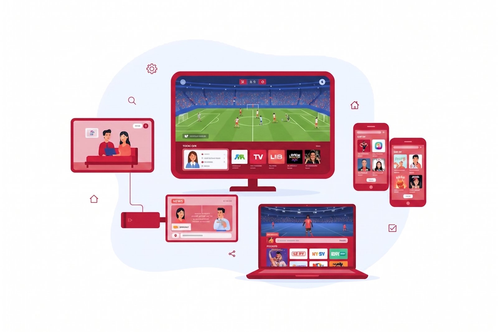 Watch UK IPTV on phone, tablet, TV and laptop